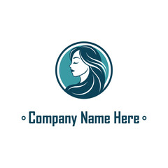 Elegant Woman Silhouette Logo For Beauty And Wellness Brands