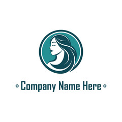 Elegant Woman Silhouette Logo For Beauty And Wellness Brands