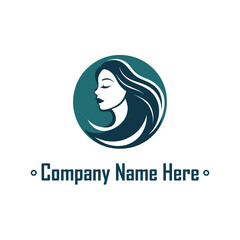 Elegant Woman Silhouette Logo For Beauty And Wellness Brands