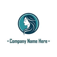 Elegant Woman Silhouette Logo For Beauty And Wellness Brands