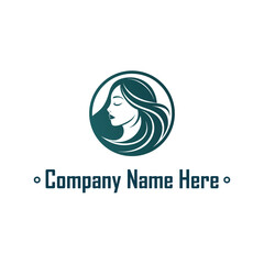 Elegant Woman Silhouette Logo For Beauty And Wellness Brands