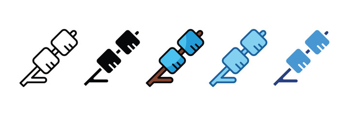 Marshmallow Stick  Icon Element For Design