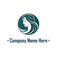 Elegant Woman Silhouette Logo For Beauty And Wellness Brands