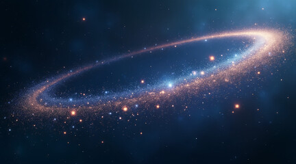 Obraz premium Stunning Spiral Galaxy with Bright Stars and Cosmic Dust in Deep Space