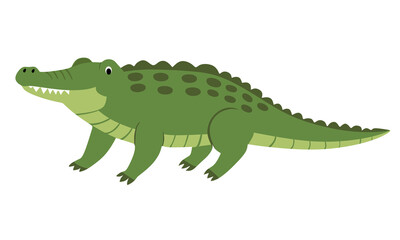 Green Alligator Detailed Illustration