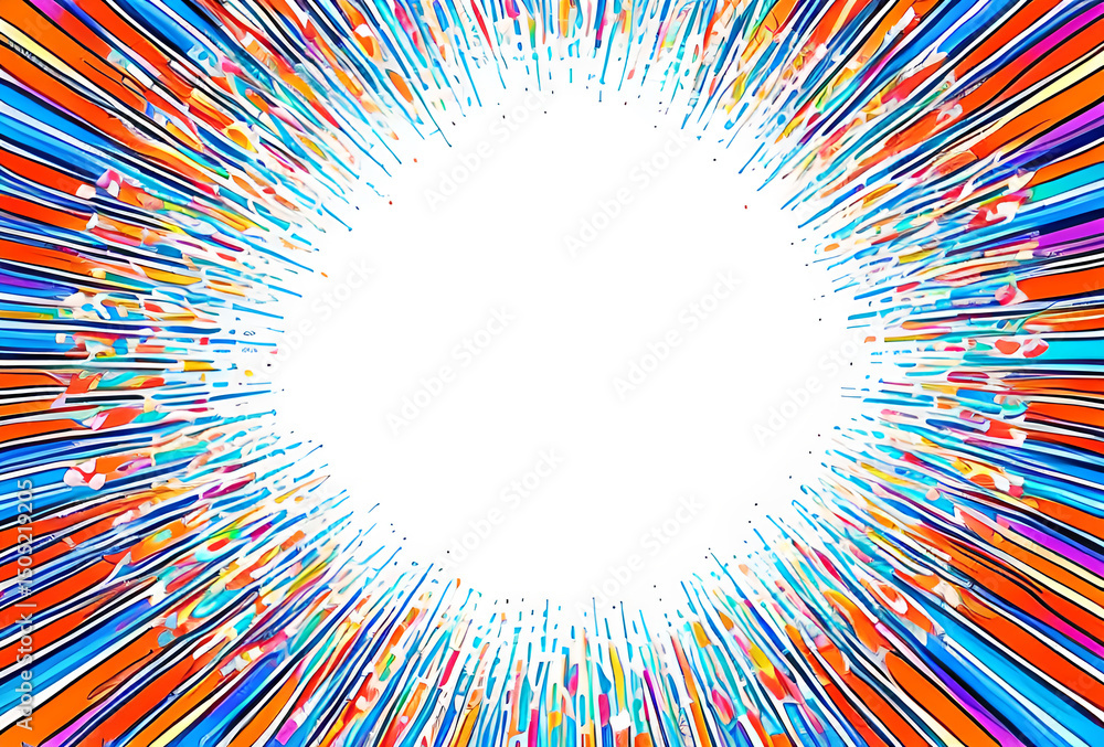 Poster colorful abstract background multicolored spirals pop art geometric effect and muted colors. digital