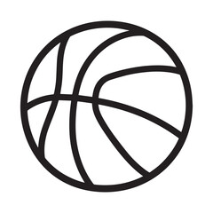 Basketball cartoon style vector illustration Silhouette White background.