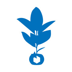 Potted plants silhouette icon