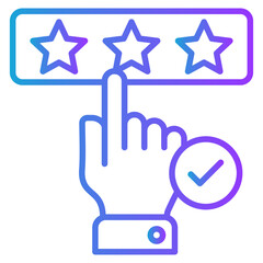 Rating gradient color icon