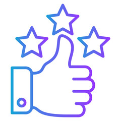 Satisfaction gradient color icon