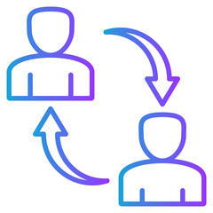 Exchange gradient color icon