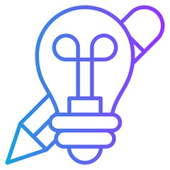 Idea gradient color icon