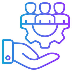 Management gradient color icon