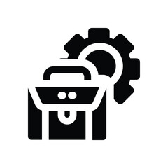 work experience glyph icon. Strong and solid vector icon for websites, mobile interfaces, presentations, and visual branding. High quality and easy to edit.