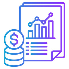 Statistics gradient color icon