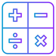 Mathematics gradient color icon
