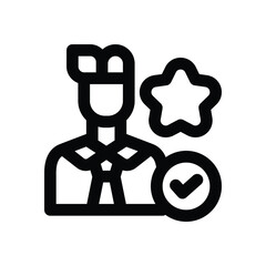 professional line icon. Clean and minimalist vector icon for websites, mobile apps, presentations, and logos. Fully scalable and customizable for any project.