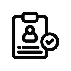 resume line icon. Clean and minimalist vector icon for websites, mobile apps, presentations, and logos. Fully scalable and customizable for any project.