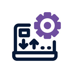 data management duotone icon. Sleek and modern vector icon for websites, mobile apps, marketing materials, and corporate design. Fully scalable and ready to use.