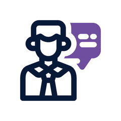 advisor duotone icon. Sleek and modern vector icon for websites, mobile apps, marketing materials, and corporate design. Fully scalable and ready to use.