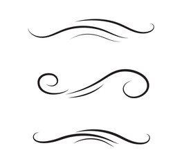 Set of Vintage decorative lines. text dividers. Line border. Lines separators, Borders, Vintage dividers, Underline elements. Vector illustration