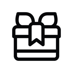 gift line icon. Clean and minimalist vector icon for websites, mobile apps, presentations, and logos. Fully scalable and customizable for any project.
