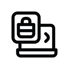 online shopping line icon. Clean and minimalist vector icon for websites, mobile apps, presentations, and logos. Fully scalable and customizable for any project.