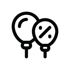discount balloon line icon. Clean and minimalist vector icon for websites, mobile apps, presentations, and logos. Fully scalable and customizable for any project.