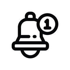 Obraz premium notification line icon. Clean and minimalist vector icon for websites, mobile apps, presentations, and logos. Fully scalable and customizable for any project.