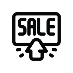 sale line icon. Clean and minimalist vector icon for websites, mobile apps, presentations, and logos. Fully scalable and customizable for any project.