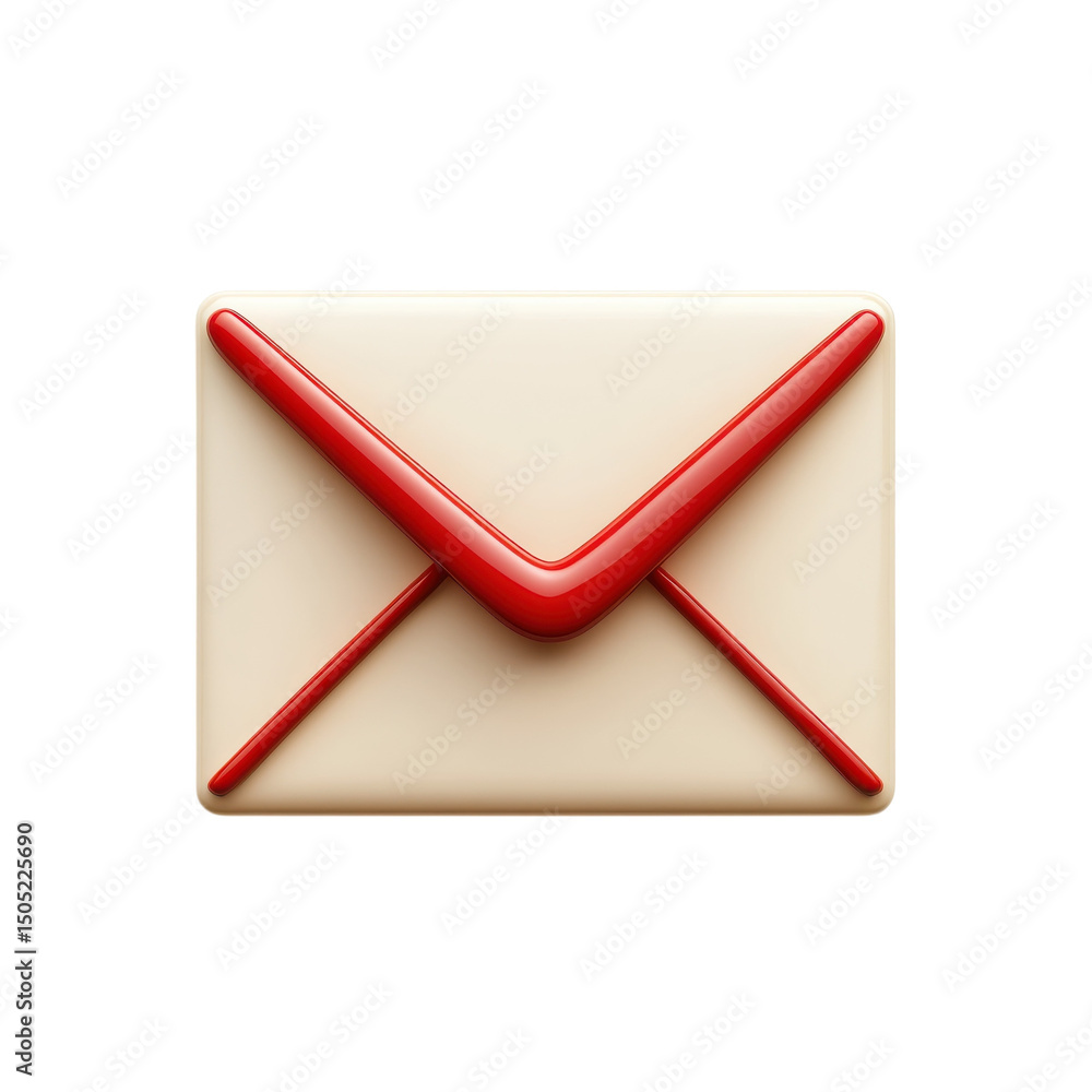 Poster a glossy email icon symbolizing digital correspondence and instant on transparent background