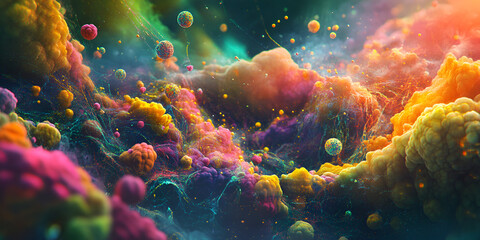 Fototapeta premium Big Data Particles Forming a Futuristic Digital Network