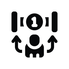 goal glyph icon. Strong and solid vector icon for websites, mobile interfaces, presentations, and visual branding. High quality and easy to edit.