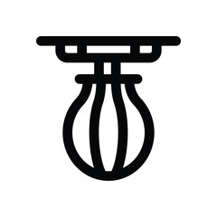 punching ball line icon. Clean and minimalist vector icon for websites, mobile apps, presentations, and logos. Fully scalable and customizable for any project.