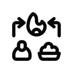 metabolism line icon. Clean and minimalist vector icon for websites, mobile apps, presentations, and logos. Fully scalable and customizable for any project.