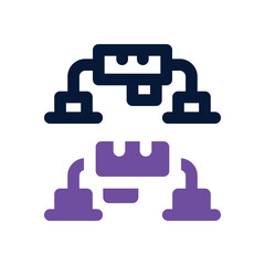 Fototapeta premium push up duotone icon. Sleek and modern vector icon for websites, mobile apps, marketing materials, and corporate design. Fully scalable and ready to use.