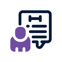 fitness counseling duotone icon. Sleek and modern vector icon for websites, mobile apps, marketing materials, and corporate design. Fully scalable and ready to use.