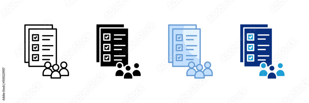 Poster rules icon set multiple style collection