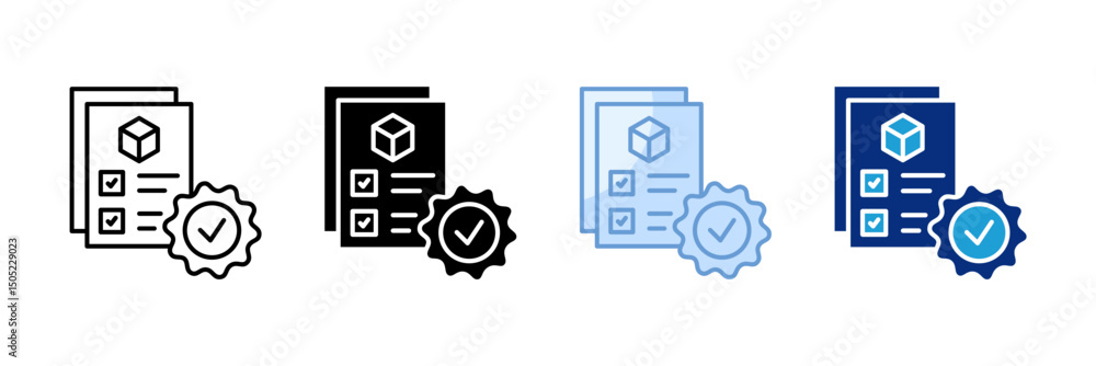 Poster standards icon set multiple style collection