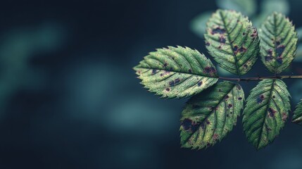 Fototapeta premium A leaf with brown spots on it