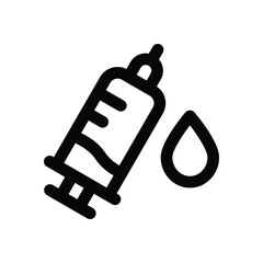 syringe line icon. Clean and minimalist vector icon for websites, mobile apps, presentations, and logos. Fully scalable and customizable for any project.