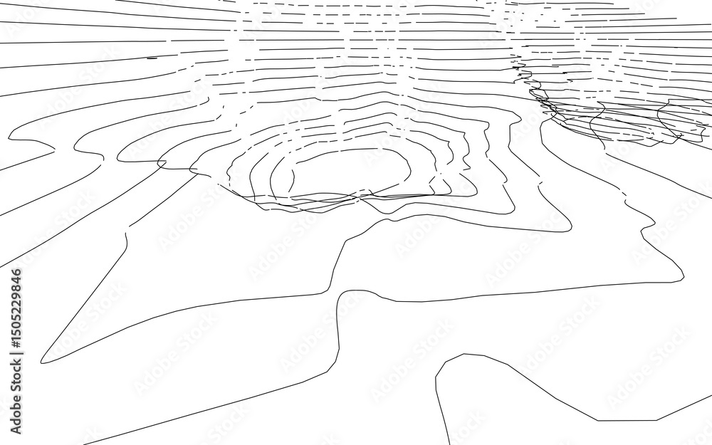 Poster wireframe surrounding contour. topographic element pattern for background. landscape topography cont