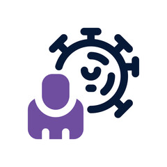 infected duotone icon. Sleek and modern vector icon for websites, mobile apps, marketing materials, and corporate design. Fully scalable and ready to use.