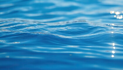 Abstract blue transparent water surface texture natural ripple background. 10