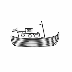Drawing of a boat.