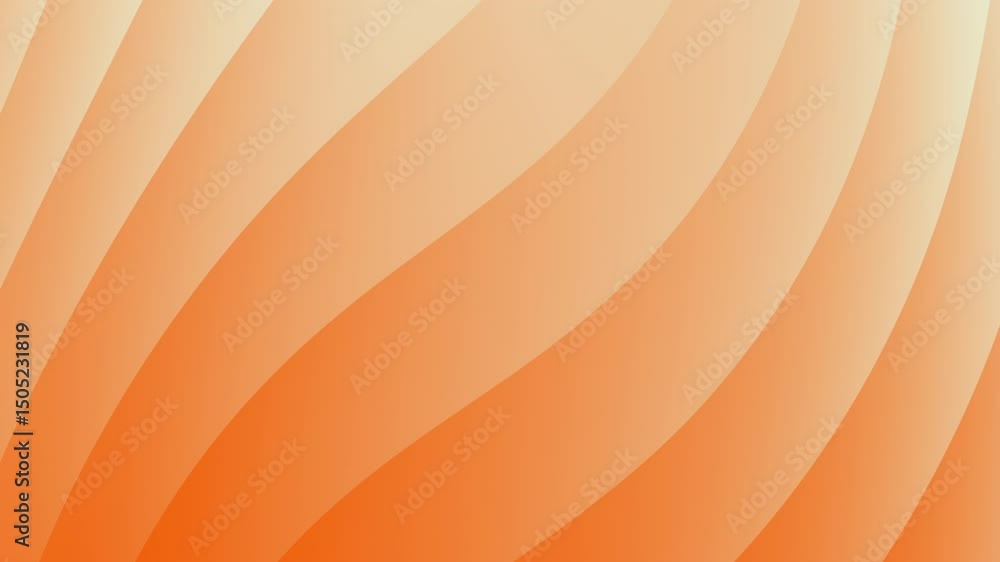 Poster a smooth abstract background with diagonal orange and peach curved stripes pattern, abstract texture