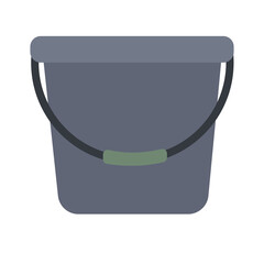 Plastic Bucket Vector Illustration – Household Water Container Icon