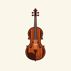 Fototapeta premium Elegant line art illustration of a violin.