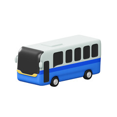 public bus 3d illustration