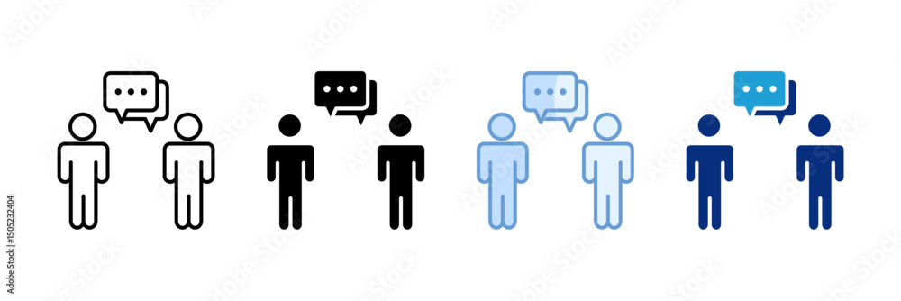 Aufkleber speech bubble icon set multiple style collection